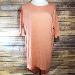 Lularoe Solid Peach Irma Short Sleeve Tunic